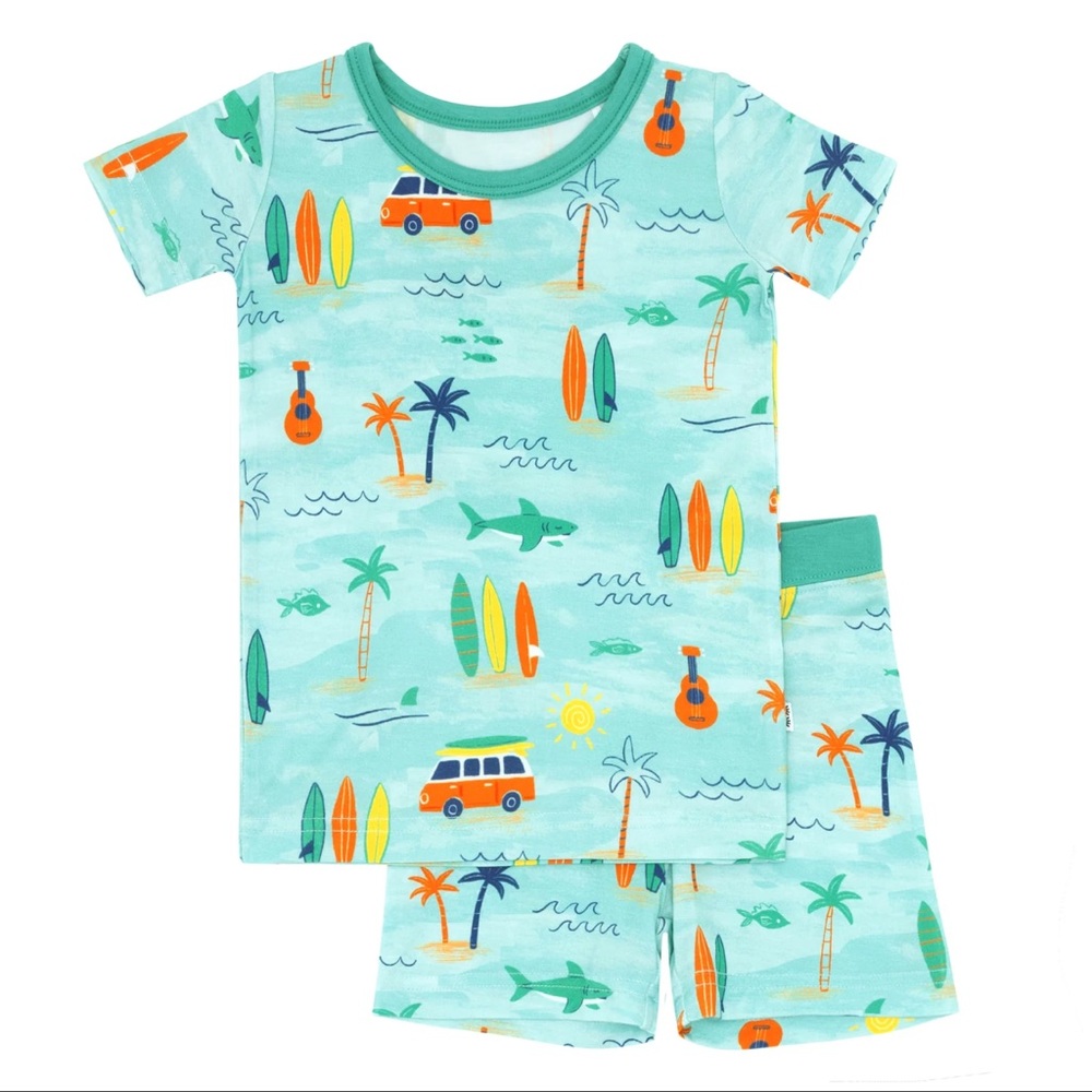 Little Sleepies Surf Life Short Sleeve Pajamas Set NWT